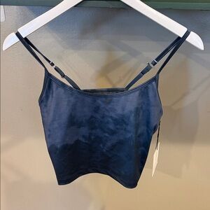 Beyond Yoga Navy Double-Strap Crop Cami